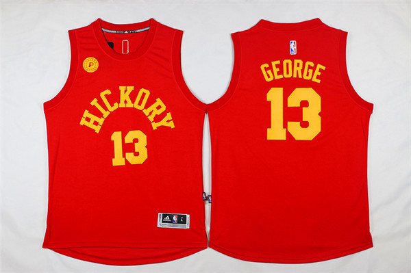 NBA Indiana Pacers #13 George Red Hickory Jersey